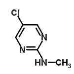 structure of CAS# 45715-16-0, 5-Chloro-N-Methyl-Pyrimidin-2-Amine;(5-Chloro-pyrimidin-2-yl)-methyl-amine;2-Pyrimidinamine, 5-chloro-N-methyl;5-chloro-N-methylpyrimidin-2-amine