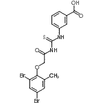 CAS#: 461420-90-6， 3-({[(2,4-Dibromo-6-Methylphenoxy)Acetyl]Carbamothioyl}Amino)Benzoic Acid