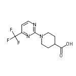 structure of CAS# 465514-39-0, 1-[4-(Trifluoromethyl)-2-Pyrimidinyl]-4-Piperidinecarboxylic Acid;1-[4-(Trifluoromethyl)-2-pyrimidinyl]-4-;1-[4-(Trifluoromethyl)-2-pyrimidinyl]-4-piperidine;1-[4-(TRI<wbr>FLUOROMET<wbr>HYL)-2-PY<wbr>RIMIDINYL<wbr>]-4-PIPER<wbr>IDINECARB<wbr>OXYLICACID