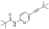 structure of CAS# 470463-43-5, 2,2-Dimethyl-N-{5-[(Trimethylsilyl)Ethynyl]-2-Pyridinyl}Propanamide;2,2-Dimet<wbr>hyl-N-(5-<wbr>trimethyl<wbr>silanylet<wbr>hynylpyri<wbr>din-2-yl)<wbr>propionam<wbr>ide;2,2-Dimet<wbr>hyl-N-(5-<wbr>trimethyl<wbr>silanylet<wbr>hynyl-pyr<wbr>idin-2-yl<wbr>)-propion<wbr>amide;N-(5-((trimethylsilyl)ethynyl)pyridin-2-yl)pivalamide