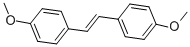structure of CAS# 4705-34-4, 4,4'-Dimethoxystilbene;1-Methoxy-4-[(E)-2-(4-Methoxyphenyl)Ethenyl]Benzene;1-Methoxy-4-[(E)-2-(4-Methoxyphenyl)Vinyl]Benzene;1-Methoxy-4-[2-(4-Methoxyphenyl)Vinyl]Benzene