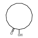 structure of CAS# 4727-18-8, 2-Hydroxycyclopentadecanone;2-hydroxy-Cyclopentadecanone;2-Hydroxycyclopentadecanone #