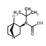 structure of CAS# 473795-32-3, (3R,4S)-1-Azabicyclo[2.2.1]Hept-3-Yl(2-Methyl-2-Propanyl)Carbamic Acid;(1R,3R,4S<wbr>)-1-azabi<wbr>cyclo[2.2<wbr>.1]heptan<wbr>-3-yl(ter<wbr>t-butyl)c<wbr>arbamic a<wbr>cid