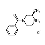 structure of CAS# 474010-60-1, (2R)-4-Benzoyl-2-Methylpiperazin-1-Ium Chloride;(3R)-3-methylpiperazinyl phenyl ketone, chloride;(R)-1-Benzoyl-3-methylpiperazine hydrochloride