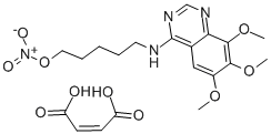structure of CAS# 47487-05-8, 5-((6,7,8-Trimethoxy-4-quinazolinyl)amino)-1-pentanyl nitrate maleate;Nitric Acid 5-[(6,7,8-Trimethoxy-4-Quinazolinyl)Amino]Pentyl Ester;Nitric Acid 5-[(6,7,8-Trimethoxyquinazolin-4-Yl)Amino]Pentyl Ester;1-Pentanol, 5-((6,7,8-Trimethoxy-4-Quinazolinyl)Amino)-, Nitrate (Ester)