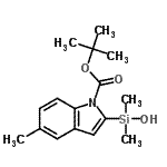 CAS#: 475102-18-2， 2-Methyl-2-Propanyl 2-[Hydroxy(Dimethyl)Silyl]-5-Methyl-1H-Indole-1-Carboxylate