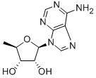 structure of CAS# 4754-39-6, Deoxyadenosine;(2R,3R,4S,5R)-2-(6-Aminopurin-9-Yl)-5-Methyl-Tetrahydrofuran-3,4-Diol;(2R,3R,4S,5R)-2-(6-Amino-9-Purinyl)-5-Methyltetrahydrofuran-3,4-Diol;(2R,3R,4S,5R)-2-(6-Aminopurin-9-Yl)-5-Methyl-Oxolane-3,4-Diol