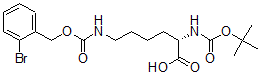 structure of CAS# 47592-74-5, N6-[[(2-Bromophenyl)Methoxy]Carbonyl]-N2-[(1,1-Dimethylethoxy)Carbonyl]-L-Lysine