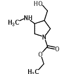 CAS#: 477350-95-1， Ethyl 3-(Hydroxymethyl)-4-(Methylamino)-1-Pyrrolidinecarboxylate