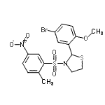 CAS#: 477515-87-0， 2-(5-Bromo-2-Methoxyphenyl)-3-[(2-Methyl-5-Nitrophenyl)Sulfonyl]-1,3-Thiazolidine
