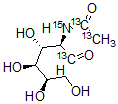 CAS#: 478529-43-0， 2-(Acetyl-13C2-Amino-15N)-2-Deoxy-D-Glucose-1-13C