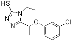 结构式 CAS# 478686-86-1, 5-[1-(3-氯苯氧基)乙基]-4-乙基-4H-1,2,4-三唑-3-硫醇