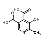 结构式 CAS# 479-30-1, 5-羟基-6-甲基-3,4-吡啶二甲酸