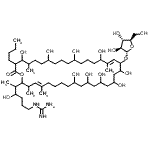 CAS#: 47917-41-9， 1-{5-[(4E,20E)-19-(alpha-D-Arabinofuranosyloxy)-35-Butyl-10,12,14,16,18,22,26,30,34-Nonahydroxy-3,5,21,33-Tetramethyl-36-Oxooxacyclohexatriaconta-4,20-Dien-2-Yl]-4-Hydroxyhexyl}Guanidine