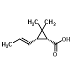 CAS#: 482577-31-1， (1R,3S)-2,2-Dimethyl-3-[(1E)-1-Propen-1-Yl]Cyclopropanecarboxylic Acid