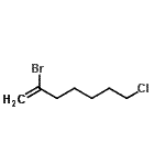 structure of CAS# 485320-15-8, 2-Bromo-7-Chloro-1-Heptene;2-bromo-7-chloro-1-heptene;2-Bromo-7-chlorohept-1-ene 97%