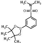 structure of CAS# 486422-05-3, N,N-Dimethyl-3-(4,4,5,5-Tetramethyl-1,3,2-Dioxaborolan-2-Yl)Benzenesulfonamide;3-(N,N-Di<wbr>methylami<wbr>nosulfony<wbr>l)phenylb<wbr>oronic ac<wbr>id pinaco<wbr>l ester;Benzenesu<wbr>lfonamide<wbr>, N,N-dim<wbr>ethyl-3-(<wbr>4,4,5,5-t<wbr>etramethy<wbr>l-1,3,2-d<wbr>ioxaborol<wbr>an-2-yl)-;MFCD07368237