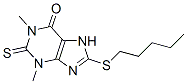 CAS#: 4869-70-9， 2,7-Dihydro-1,3-Dimethyl-8-(Pentylthio)-2-Thioxo-1H-Purin-6(3H)-One