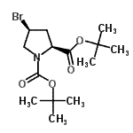 CAS#: 487048-27-1， Bis(2-Methyl-2-Propanyl) (2S,4S)-4-Bromo-1,2-Pyrrolidinedicarboxylate