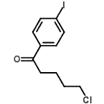 结构式 CAS# 487058-91-3, 5-氯-1-(4-碘苯基)-1-戊酮