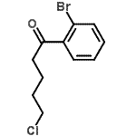structure of CAS# 487058-92-4, 1-(2-Bromophenyl)-5-Chloro-1-Pentanone;1-(2-bromophenyl)-5-chloro-1-oxopentane