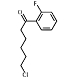 structure of CAS# 488098-59-5, 6-Chloro-1-(2-Fluorophenyl)-1-Hexanone;6-chloro-1-(2-fluorophenyl)-1-oxohexane