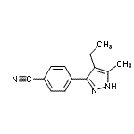 CAS#: 488114-78-9， 4-(4-Ethyl-5-Methyl-1H-Pyrazol-3-Yl)Benzonitrile