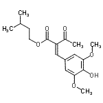 CAS#: 491851-36-6， 3-Methylbutyl (2E)-2-(4-Hydroxy-3,5-Dimethoxybenzylidene)-3-Oxobutanoate