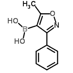 structure of CAS# 491876-01-8, (5-Methyl-3-Phenyl-1,2-Oxazol-4-Yl)Boronic Acid;5-METHYL-3-PHENYL-4-ISOXAZOLYLBORONICACID