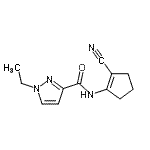 CAS#: 492426-58-1， N-(2-Cyano-1-Cyclopenten-1-Yl)-1-Ethyl-1H-Pyrazole-3-Carboxamide