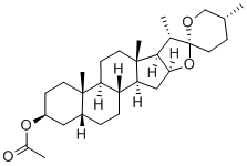 CAS 登录号：4947-75-5， 菝葜配基乙酸酯