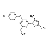 CAS#: 495401-90-6， 4-(4-Chlorophenoxy)-6-(3,5-Dimethyl-1H-Pyrazol-1-Yl)-2-(Methylsulfanyl)Pyrimidine