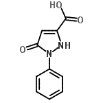 structure of CAS# 49597-17-3, 5-Oxo-1-Phenyl-2,5-Dihydro-1H-Pyrazole-3-Carboxylic Acid;5-OXO-1-PHENYL-2,5-DIHYDRO-1H-PYRAZOLE-3-CARBOXYLICACID;MFCD02929824