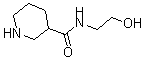 structure of CAS# 496057-54-6, N-(2-Hydroxyethyl)-3-Piperidinecarboxamide;N-(2-Hydroxyethyl)-3-Piperidinecarboxamide;N-(2-Hydroxyethyl)Nipecotamide;Piperidine-3-Carboxylic Acid (2-Hydroxyethyl)-Amide