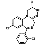 CAS#: 49614-12-2， 9-Chloro-7-(2-Chlorophenyl)-3,5-Dihydro[1,2,4]Triazino[4,3-a][1,4]Benzodiazepin-2(1H)-One