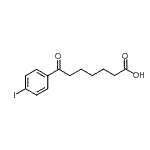 结构式 CAS# 49618-09-9, 7-(4-碘苯基)-7-氧代庚酸