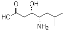 CAS#: 49642-07-1， 4-Amino-3-Hydroxy-6-Methyl-(3S,4S)-Heptanoic Acid