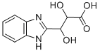 结构式 CAS# 49671-84-3, 3-(1H-苯并咪唑-2-基)-2,3-二羟基-丙酸