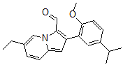 CAS#: 4968-48-3, 6-Ethyl-2-(5-isopropyl-2-methoxyphenyl)-3-indolizinecarboxaldehyde