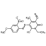 CAS#: 49744-42-5， 1-Ethyl-6-Hydroxy-5-[(4-Methoxy-2-Nitrophenyl)Diazenyl]-4-Methyl-2-Oxo-1,2-Dihydro-3-Pyridinecarbonitrile