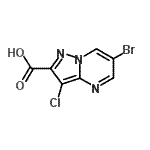 结构式 CAS# 499190-16-8, 6-溴-3-氯吡唑并[1,5-a]嘧啶-2-羧酸