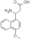 structure of CAS# 499987-13-2, 3-Amino-3-(4-Methoxy-1-Naphthyl)Propanoic Acid;3-Amino-3-(4-methoxy-1-naphthyl)-propanoic acid;3-amino-3-(4-methoxynaphthalen-1-yl)propanoic acid;3-Amino-3-(4-methoxy-naphthalen-1-yl)-propionic ac
