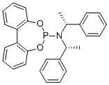 structure of CAS# 500103-26-4, N,N-Bis[(1R)-1-phenylethyl]-1,2,3,4,4a,7a,8,9,10,11,11a,11b-dodecahydrodibenzo[2,1-a:2',1'-d][1,3,2]dioxaphosphepin-6-amine