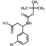 CAS#: 501015-16-3， 3-(3-Bromophenyl)-3-({[(2-Methyl-2-Propanyl)Oxy]Carbonyl}Amino)Propanoic Acid
