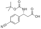 structure of CAS# 501015-22-1, (R)-Boc-4-Cyano-beta-Phe-OH