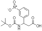 structure of CAS# 501015-24-3, 3-({[(2-Methyl-2-Propanyl)Oxy]Carbonyl}Amino)-3-(3-Nitrophenyl)Propanoic Acid;(R)-N-Boc-3-Nitro-β-phenylalanine;3-(Boc-amino)-3-(3-nitrophenyl)propionic acid;Boc-(S)-3-amino-3-(3-nitrophenyl)propionic acid