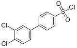 structure of CAS# 501697-80-9, 3',4'-Dichloro[1,1'-Biphenyl]-4-Sulfonyl Chloride;[1,1'-BIPHENYL]-4-SULFONYL CHLORIDE, 3',4'-DICHLORO-;3',4'-DICHLORO[1,1'-BIPHENYL]-4-SULFONYL CHLORIDE;[4-(3,4-DICHLOROPHENYL)PHENYL]SULPHONYL CHLORIDE