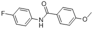 structure of CAS# 5021-60-3, N-(4-Fluorophenyl)-4-Methoxybenzamide;N-(4-Fluorophenyl)-4-Methoxy-Benzamide;St5333669;Benzamide, N-(4-Fluorophenyl)-4-Methoxy-