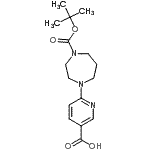 CAS#: 502133-50-8， 6-(4-{[(2-Methyl-2-Propanyl)Oxy]Carbonyl}-1,4-Diazepan-1-Yl)Nicotinic Acid