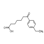 结构式 CAS# 502651-42-5, 7-(4-乙基苯基)-7-氧代庚酸